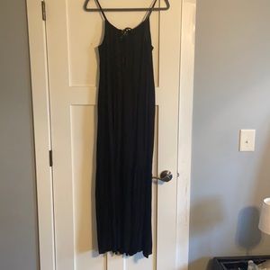 Black Maxi Dress with Gold Flecks